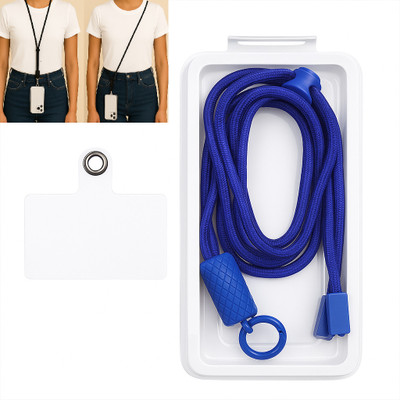 IshanyaLiving 1 piece Universal Adjustable Crossbody Mobile Lanyard with transparent patch Lanyard(BLUE)