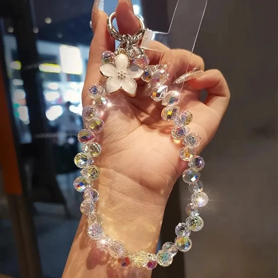 DAREBYGOLDENERA Pearl Bead Chain | Trendy Cell Mobile Strap for Girls Phone Charm(pearl)