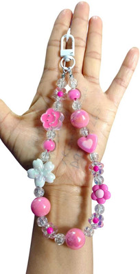 Artistry craft High quality Imported Beads Phone Charm /Bag charm/ Phone Charm(Pink)