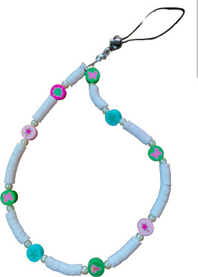 handmadehub Fimo Bead pearl phone charm/cell phone charm /beaded Phone Charm(Multicolor)