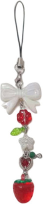 joy of jewels Red Bow Star Phone Charm for Girls | Cute Beads Mobile Accessory Phone Charm Phone Charm(Red)