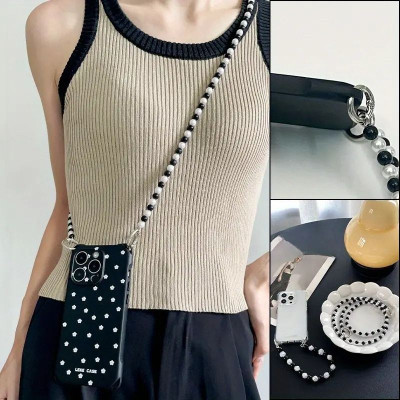 DAREBYGOLDENERA PC BLACK WHITE Phone Charm(BLACK WHITE)