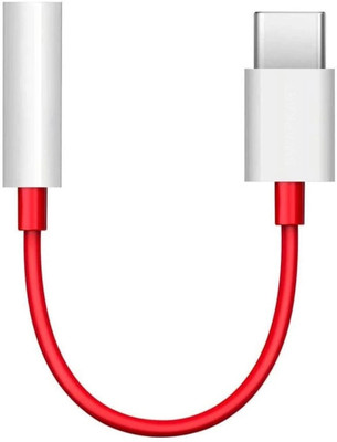 obspl Red and White Print5 3.5 mm Headphone Jack Adapter Connector Support Music Control, Calls Phone Converter(iOS, Android, Windows, Linux, Ubuntu, much more...)