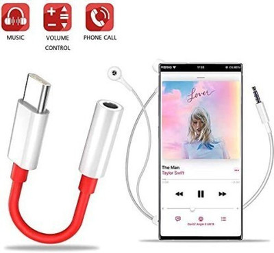 AmazedDeal Red Android-Compatible Red Type-C to 3.5mm Audio Converter Phone Converter(Android)