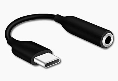 ZENIFY Black samsung audio jack oneplus type c to 3.5mm jack connector Phone Converter(Android)