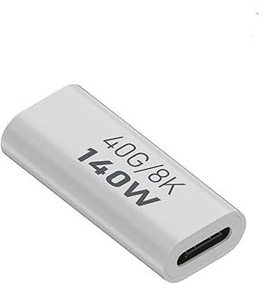 Tobo White 140W C Female to Female Adapter Coupler C Jack to Charging Connector TD-1330CC Phone Converter(iOS, Android All Version)