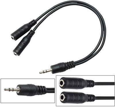 STORITE Black 3.5mm Speaker/headphone Splitter Phone Converter(iOS, Android)