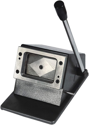 wetech Heavy Duty PVC ID Card Die Cutter Full Metal Body Round Corner Photo ID Card Black Ink Toner