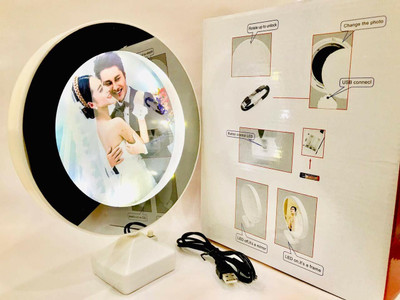 Unicqplus Glass Table Photo Frame(White, 1 Photo(s), 20)