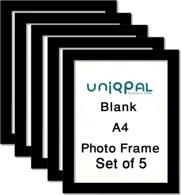 UNIQPAL A4 Size Black Picture Frame - Set of 5 - Fits 8x 12 inch A4 Photo Frame(Black)