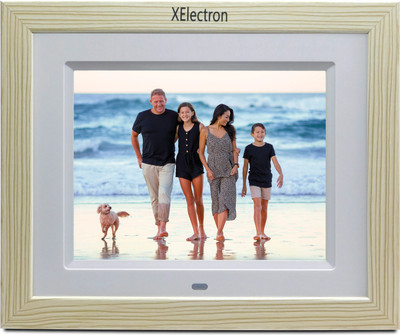 XElectron DPF806i 8 inch Digital Photo Frame with IPS Display Expandable memory upto 32GB(White Wood)