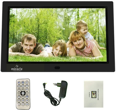 Miracle Digital 10inch Multi-Functional Digtal Media Photo Frame with LED Blacklight, Supports SD/MMC, USB DIsk Card/AUX/DC 10 inch LCD(1 GB, Black)