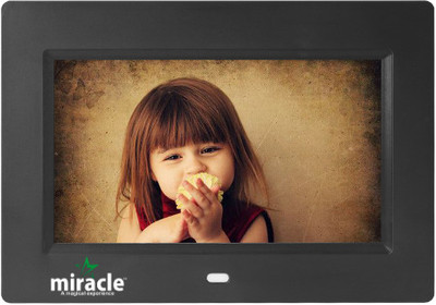 Miracle Digital Multi-Functional Digital Media Photo Frame,Supports, SD/MMC,USB-Disk Card/AUX/DC 7 inch LCD(4 GB, Black)