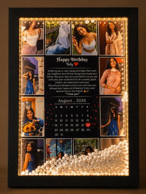 giftmedaily Customised LED Photo Frame 9x12 Inch 12 inch LED Frame(Black)