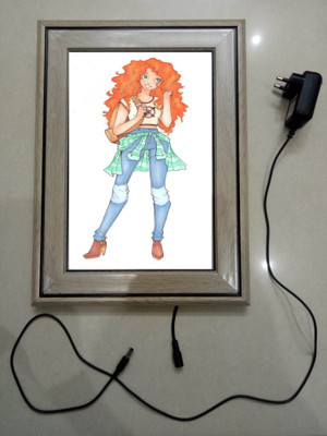 anshul internet point , CINDERELLA MODAL NO-64 , 15.5 inch LED PHOTO FRAME(Multicolor)