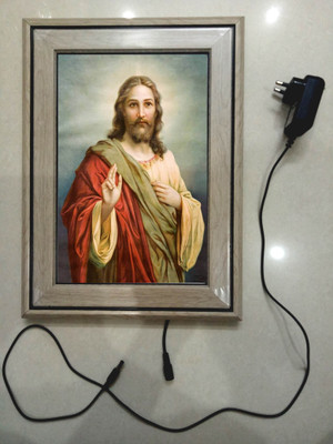 ANSHUL INTERNET JESUS FRAME 15.5 inch LED PHOTO FRAME(Multicolor)