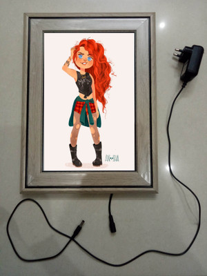 anshul internet point , CINDERELLA MODAL NO-19 , 15.5 inch LED PHOTO FRAME(Multicolor)