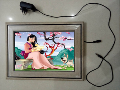 DESIGNING HUB MODAL NO 04 CINDERELLA 18 inch ELECTRONIC LED FRAME(Silver)