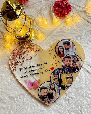 Bestowal Resin Personalized Photo Frame |Couples Gift, Birthday Anniversary Gift 6 inch Resin Couples frame(Multicolor)