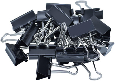 53 Arts 1 Medium steel Paper clip(Set of 24, Black)