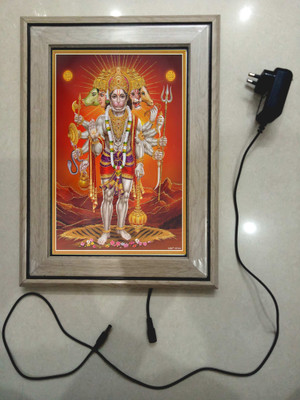 anshul internet point PANCHMUKHI HANUMAN JI FRAME 15.5 inch LED PHOTO FRAME(Multicolor)