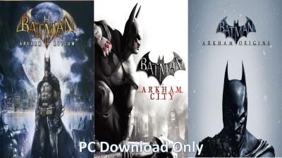 Batman Arkham Asylum, City, Origins Top Three Game Combo (Offline Only) (No DVD) (Regular)(Action Adventure, for PC)