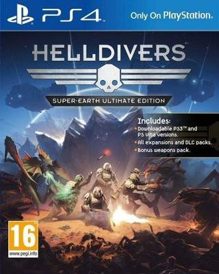Helldivers Super-Earth Ultimate Edition PS4 Games CD | Co-Op Sci-Fi Twin-Stick Shooter with Squad Based Tactical Combat | Alien War Missions | PS game with Friendly Fire Strategy & Super Earth Military Operations Gameplay | ps4 games playstation | Perfect gift for Gamer (Ultimate Edition)(for PS4, V