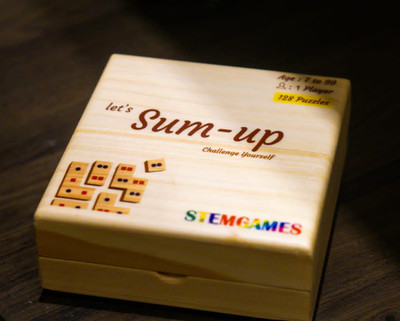 LET'S SUM-UP (wooden)(boardgames for Age 7 - 99, for Single player game)