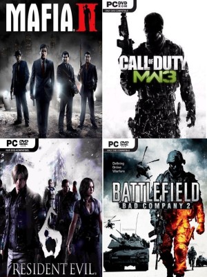 Mafia 2, Call of Duty MW 3, Resident Evil 6, Battlefield Bad Company 2 Top Four Game Combo (Offline Only) (Regular)(Action Adventure, for PC)