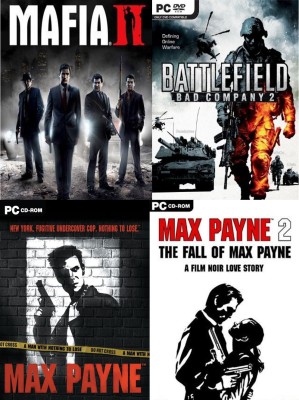 Mafia 2, Battlefield Bad Company 2, Max Payne 1, Max Payne 2 Top Four Game Combo (Offline Only) (Regular)(Action, for PC)
