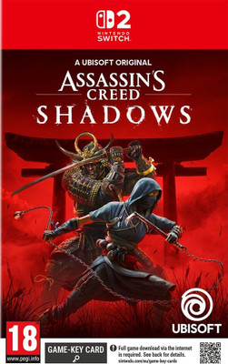 Assassin's Creed Shadows Nintendo Switch 2 Standard Edition (Game-Key Card) | Open World Samurai Shinobi nintendo switch 2 games | Premium Stealth Action Adventure | Switch 2 Physical Games | Best Value assassin's creed nintendo switch 2 Gaming Experience(for Switch 2, VR Compatible)