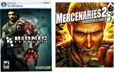 Bionic Commando & Mercenaries 2 World In FlamesCombo PC DVD (Offline Only) Complete Games (Complete Edition)(Pc Game, for PC)