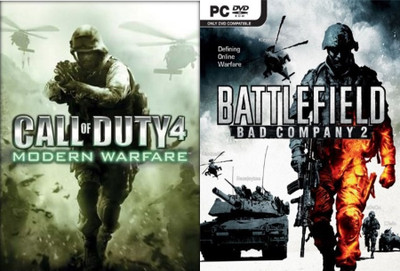 Call of Duty 4 Modern Warfare and Battlefield: Bad Company 2 Top Two Action Game (Offline Only) (Regular)(Action, for PC)