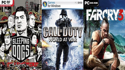 Sleeping Dogs, Call of Duty World at War, Farcry 3 Top Three Game Combo (OS : 64 Bit Only) (Offline Only) (Regular)(Action Adventure, for PC)