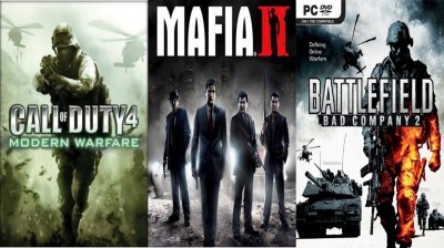 Call of Duty 4 Modern Warfare, Mafia 2, Battlefield: Bad Company 2 Top Three Game Combo (Offline Only) (Regular)(Action Adventure, for PC)