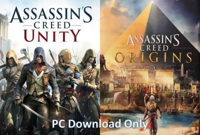 Assassin's Creed Unity and Assassin's Creed Origins Top Two Game Combo (Offline Only) (No DVD) (Regular)(Action Adventure, for PC)