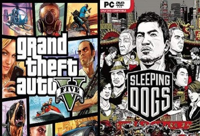 Gta 5 and Sleeping Dogs Top Two Game Combo (Offline Only) (Regular)(Action Adventure, for PC)