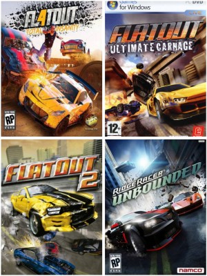 Flat Out 4 in 1 Combo PC DVD (Offline Only) Complete Games (Complete Edition)(Pc Game, for PC)