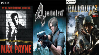 Max Payne, Resident Evil 4, Call of Duty 2 Top Three Game Combo (Offline Only) (Regular)(Action, for PC)