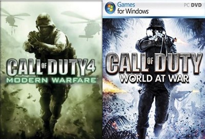 Call of Duty 4 Modern Warfare and Call of Duty World at War Top Two Action Game (Offline Only) (Regular)(Action Adventure, for PC)