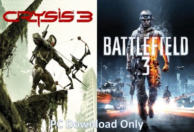 Crysis 3 and Battlefield 3 Top Two Game Combo (Offline Only) (No DVD) (Regular)(Action Adventure, for PC)