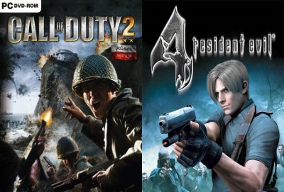 Call of Duty 2 and Resident Evil 4 Top Two Action Game (Offline Only) (Regular)(Action, for PC)