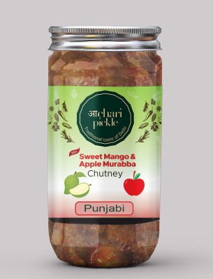 ACHARI PICKLES Sweet Mango Chutney & Apple Murabba Mix Punjabi(400 GM) Ghar Ka Achar Mixed Vegetable Pickle(400 g)