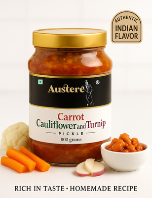 austere store Gobhi Gajar Shalgam | ORGANIC Carrot Pickle(800 g)