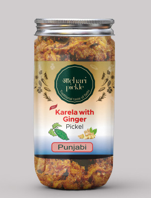ACHARI PICKLES Karela With Ginger Pickle Punjabi(400 GM) Ghar Ka Achar Mixed Vegetable Pickle(400 g)