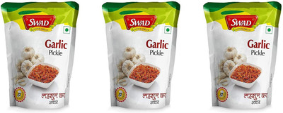SWAD Distinctly Different and Delicious Garlic Pickle/ Lahsun Achar | Pack of 3 | 200g Each Garlic Pickle(3 x 200 g)