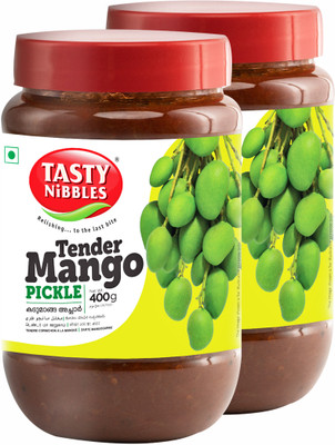 Tasty Nibbles Tender Mango Pickle 400g|Palakkadan Kadumanga Achar(Pack of 2) Mango Pickle(2 x 400 g)