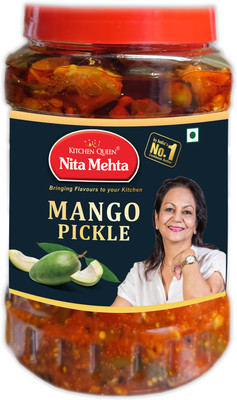 KITCHEN QUEEN NITA MEHTA Mango Pickle | Aam Ka Achar | Made with Pure Spices and Mango Mango Pickle(500 g)