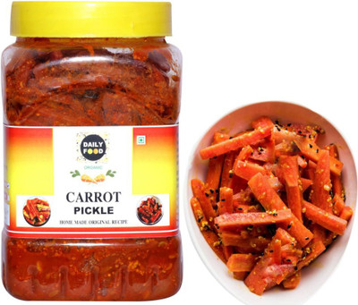 Daily Food Homemade Organic Natural Dry Carrot Pickle Gajar Ka Achar (800Gm)-X1 Carrot Pickle(800 g)