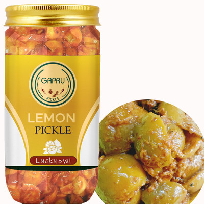 Gapru Lucknawi Lemon Pickle- Lucknawi -Neembu Ka Achar 400 GM Lemon Pickle(400 g)